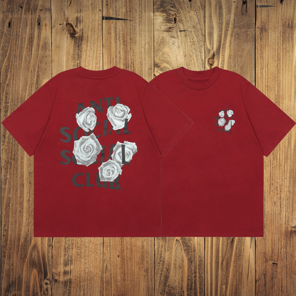ASSC Red Tee – Rose Back Print