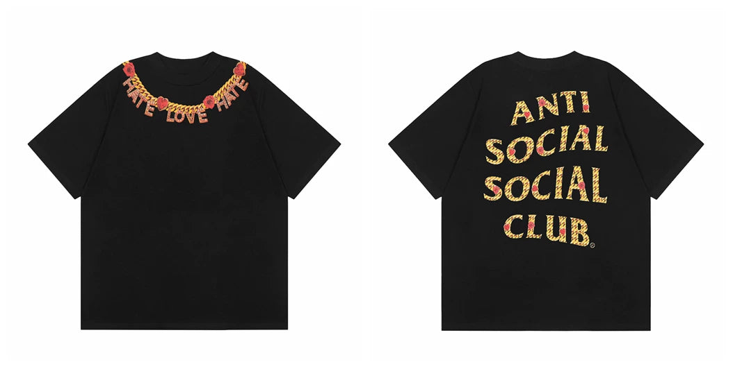 ASSC Flame Print Black Tee – Unisex Streetwear
