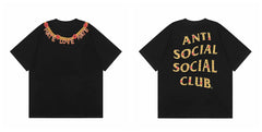 ASSC Flame Print Black Tee – Unisex Streetwear