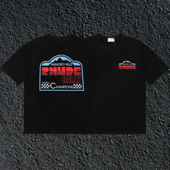 Rhude Paradiso Hills Rally Racing Dual Sided Black Oversized T‑Shirt