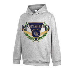 RHUDE Montenegro Laurel Crest Graphic Hoodie Light Heather Grey
