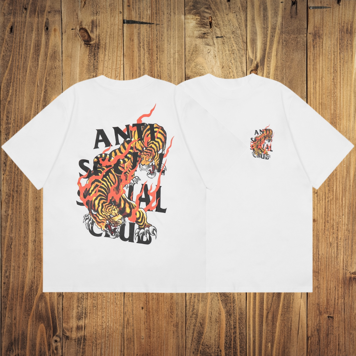 ASSC Tiger Flame White Tee