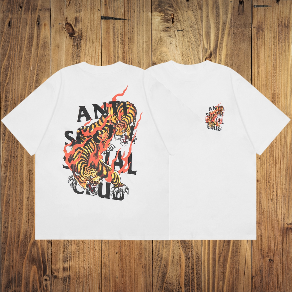 ASSC Tiger Flame White Tee