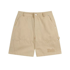 Rhude Khaki Rivet Cargo Shorts