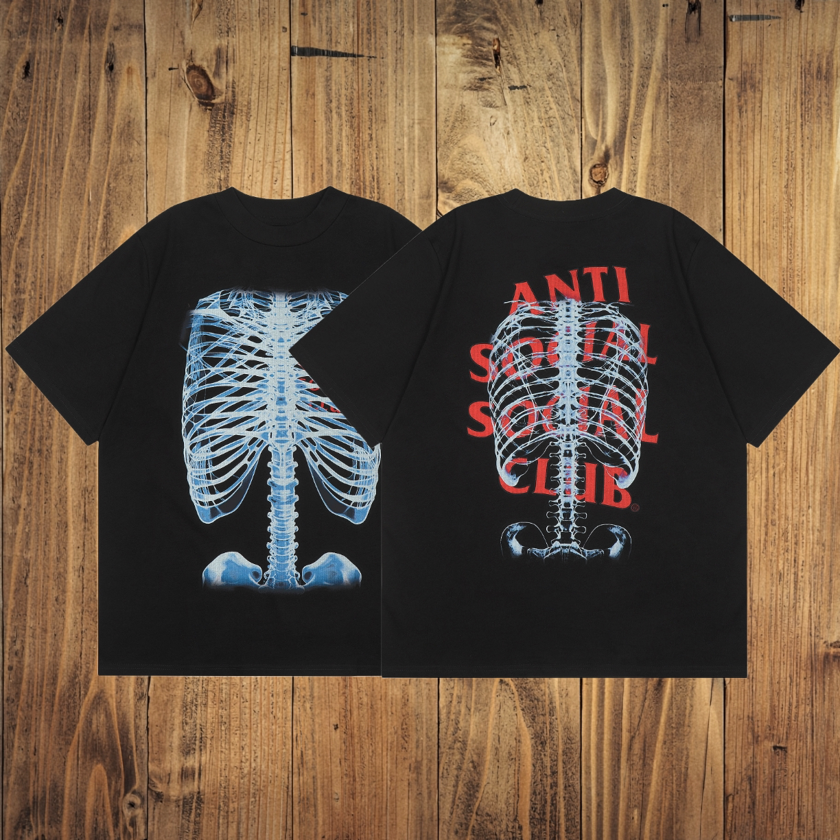 ASSC Black Tee – Skeleton Back Print