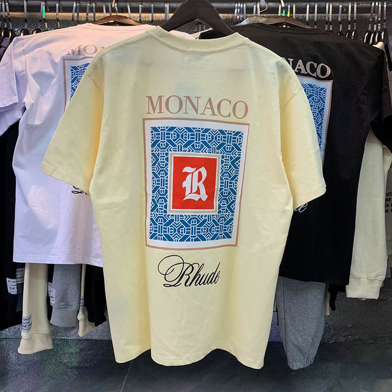 Rhude Vintage Monaco Back Print Short Sleeve Tee