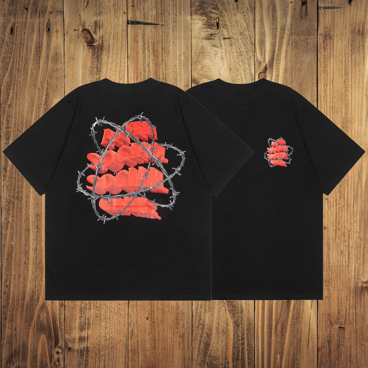ASSC Black Tee – Red Wire Graphic