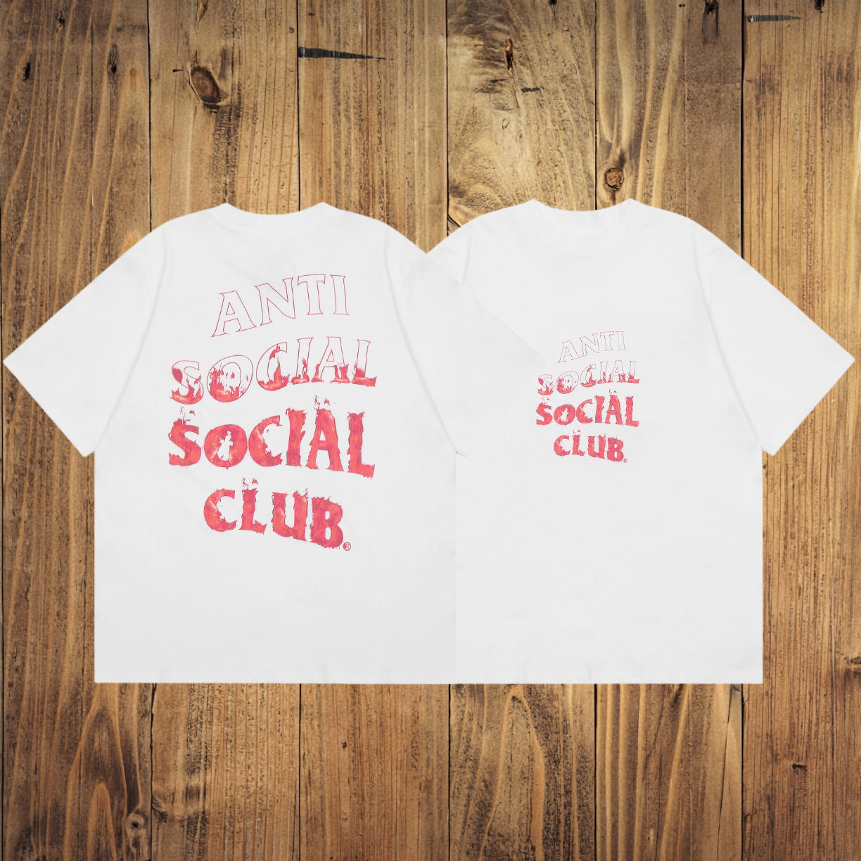 ASSC Distressed Red White Tee