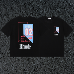 Rhude Off Road 02 High Desert Racing Dual Sided Black Oversized T‑Shirt