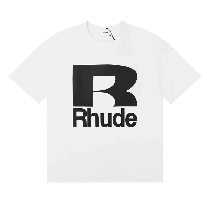 Rhude Men Bold R Logo Street T‑Shirt