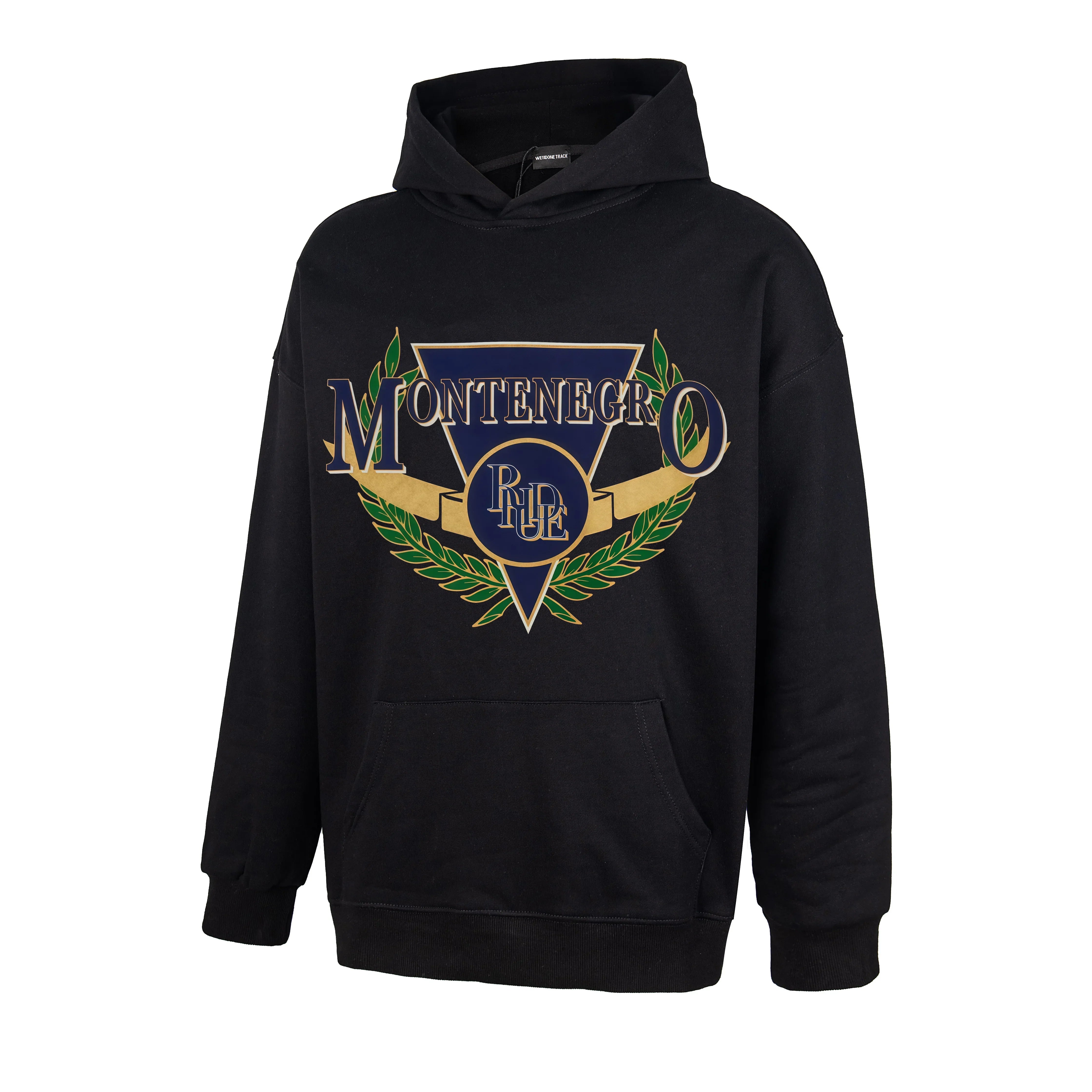RHUDE Montenegro Laurel Crest Graphic Hoodie Black