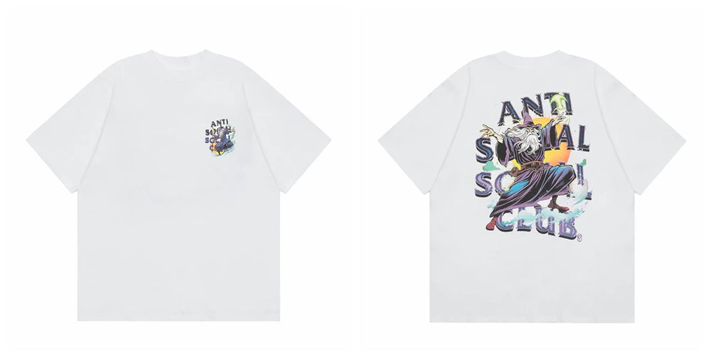 ASSC White Tee – Colorful Cartoon Print