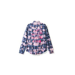 Anti Social Social Club Pink Bleached Plaid Flannel Shirt