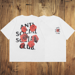 ASSC White Tee – Red Rose Graphic