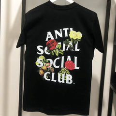 ASSC Black Tee – Rose Floral Print