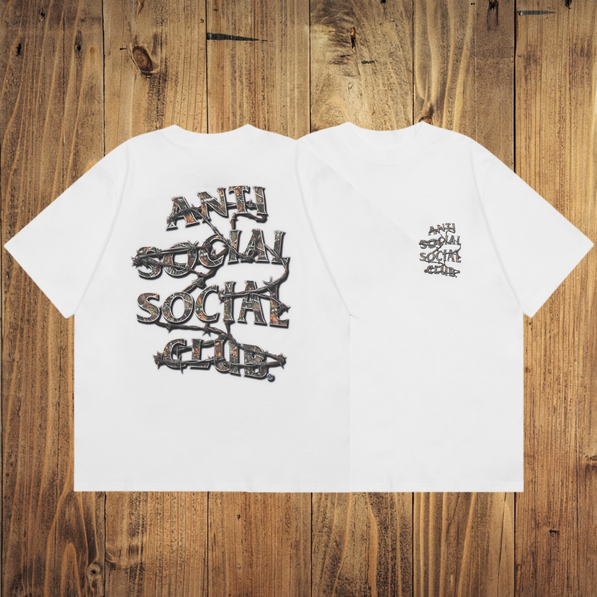 ASSC White Tee – Metallic Back Print