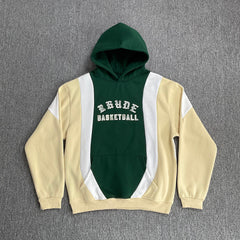Rhude Basketball green Color Block Hoodie