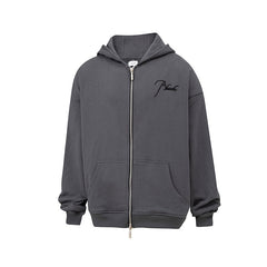 Rhude Script Logo Full Zip Hoodie