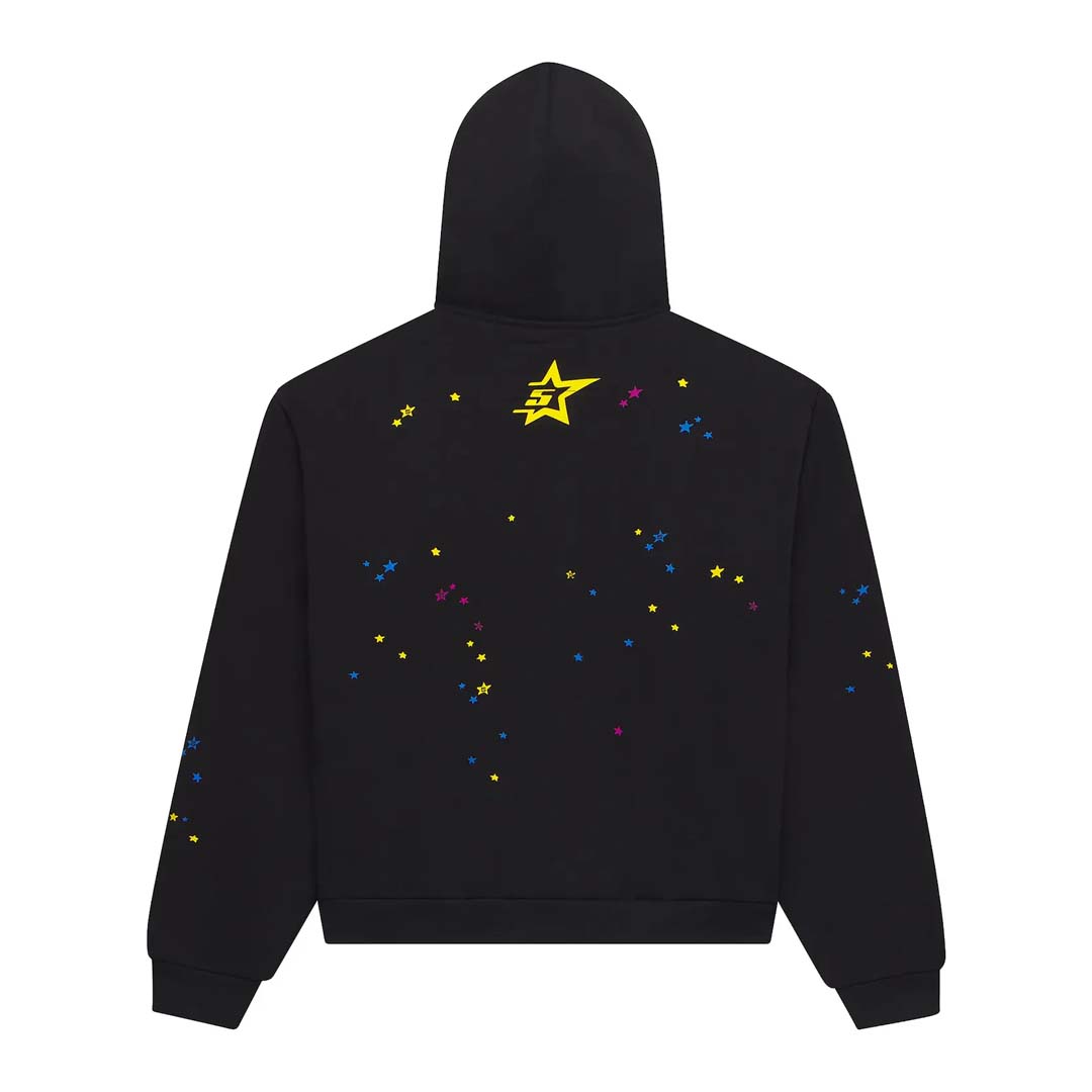 Sp5der Black P*nk V2 Zip Up Hoodie